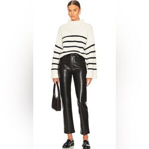 Agolde Black Vegan Leather 90s Pinch Waist